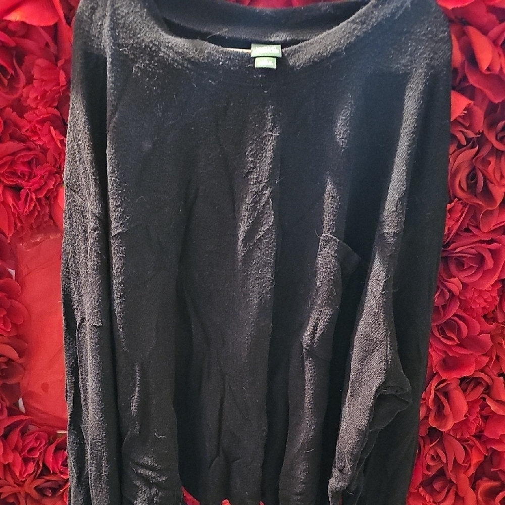 Wild Fable Women's Medium Black Thin Crop Sweater Top